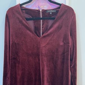 Dynamite Velvet Merlot Dress- Size M